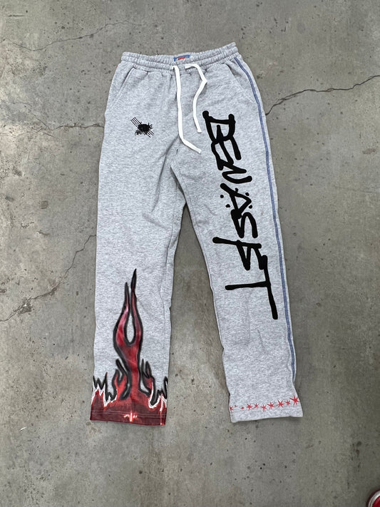 Silver mud sweatpants