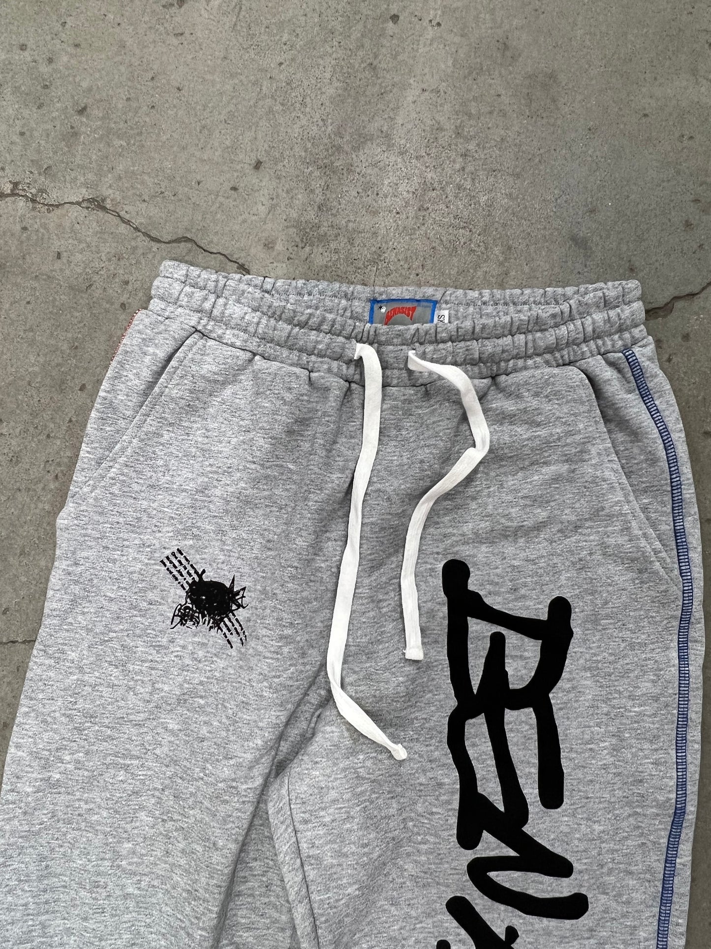 Silver mud sweatpants